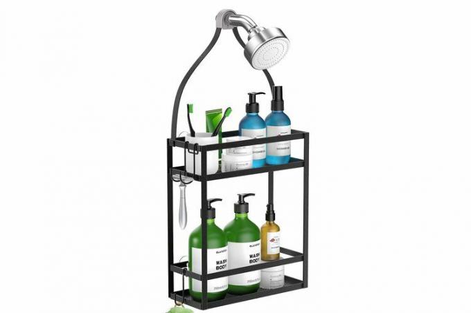 Amazon Meangood Shower Caddy Organizer, montert over dusjhode 