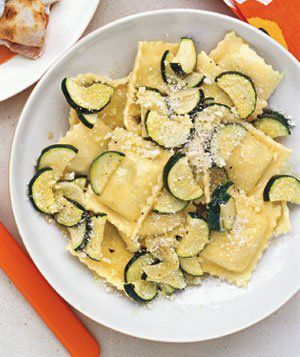 Ravioli med sautert zucchini