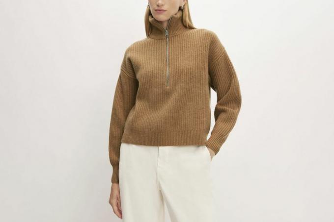 Everlane The Felted Merino Genser med halv glidelås