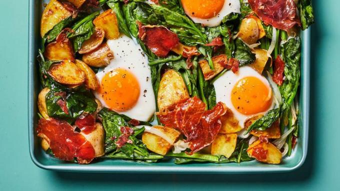 Sunny-Side-Up Sheet Pan Frokostoppskrift