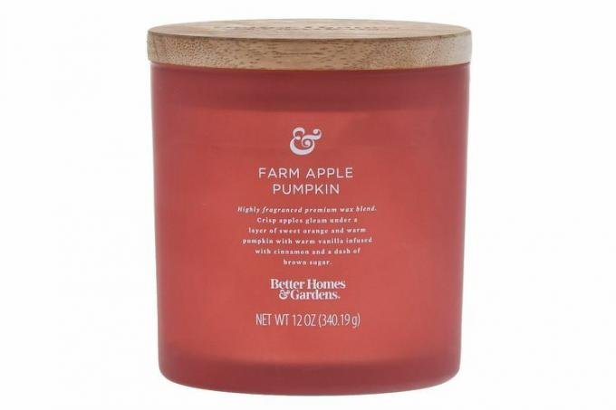 Walmart Better Homes & Gardens 12oz Farm Apple Pumpkin Duftende 2-Wick Frosted Jar Candle