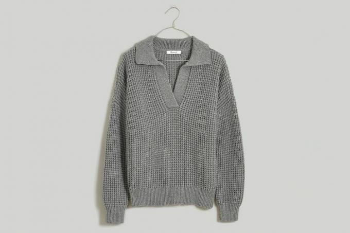 Madewell Vaffelstrikket Henley-genser