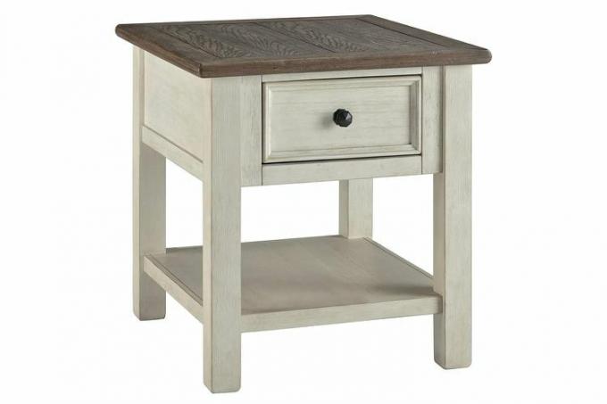 Amazon October Prime Day Signature Design av Ashley Bolanburg Farmhouse Square Two Tone End Table