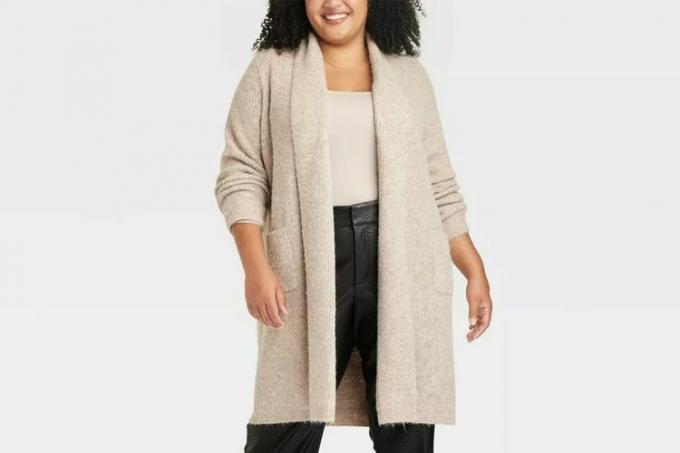 Target Ava & Viv Shaker Stitch Cozy Duster Cardigan for kvinner