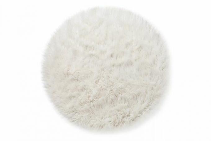 Target 3' Faux Fur Round Barneteppe Hvit - Pillowfortâ¢