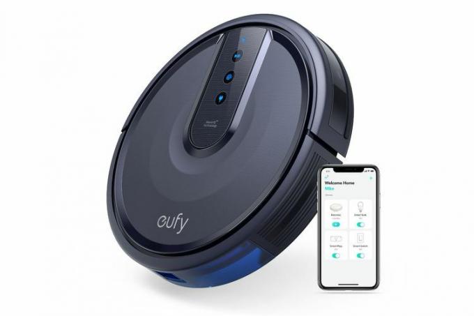 Anker eufy 25C Wi-Fi-tilkoblet robotstøvsuger, flott for å plukke opp kjæledyrhår, stille, slank