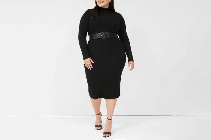 Black Friday Lane Bryant Turtleneck Ribbet genserkjole