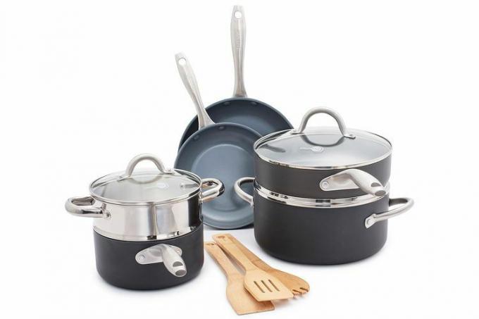 Amazon GreenPan Lima hardanodisert sunn keramisk nonstick 12-delt kokekar Gryter og panner sett