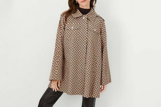 Ann Taylor Link Print Swing Coat