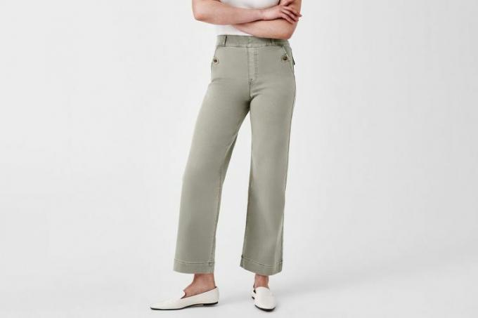 Spanx Stretch Twill Cropped Wide Leg Pant