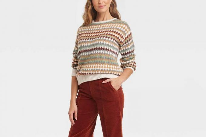 Target dame med rund hals Cashmere-lignende genser - Universaltrådâ¢