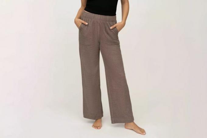 Target 90 Degree By Reflex Marled Pique Daisy Wide Leg Pant med sidelommer