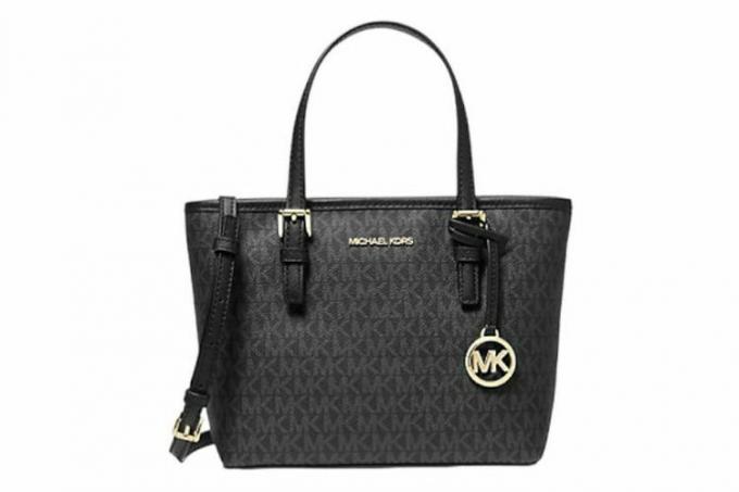 Walmart Michael Kors 35T9Gtvt0B Jet Set Travel Extra-Small Logo Top-Zip Tote Bag In Pwd Blsh Mlt