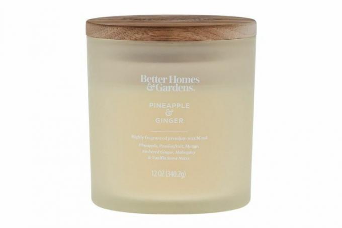 Walmart Better Homes & Gardens 12 oz ananas og ingefær duftende 2-Wick Jar stearinlys