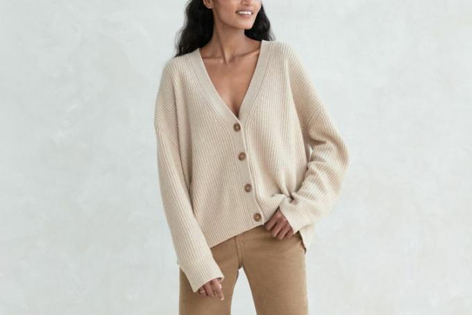 Jenni Kayne Cropped Cashmere Cocoon Cardigan