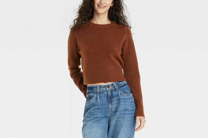 Target dame med rund hals Cashmere-lignende genser - Universaltrådâ¢