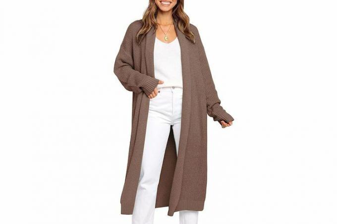 Amazon LILLUSORY Oversized Slouchy Knit Chunky Open Front for kvinner 