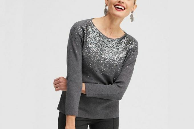 Chico's Sequin Ombre Pullover-genser