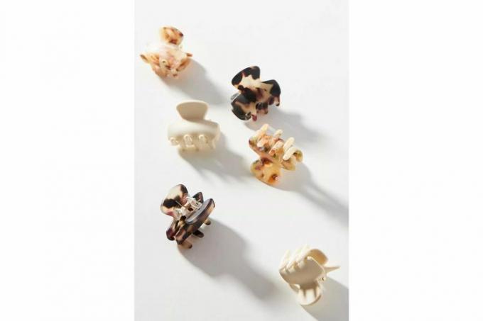 Anthropologie Speckled Mini Hair Clip Set