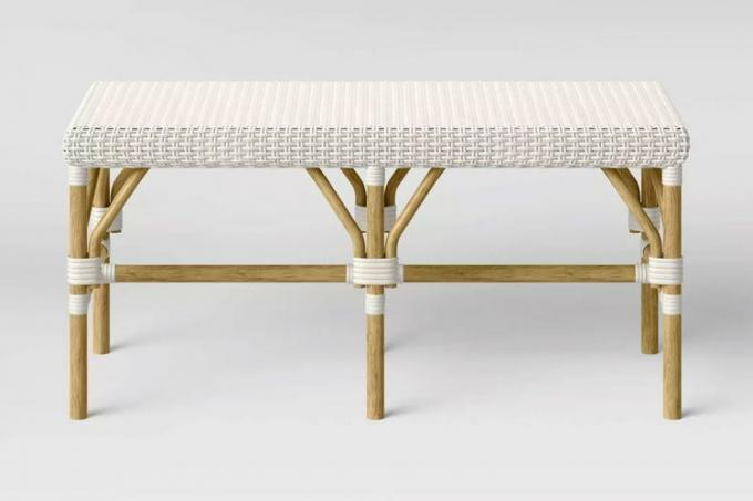 Target Threshold Perry Rattan Woven Bench Cream