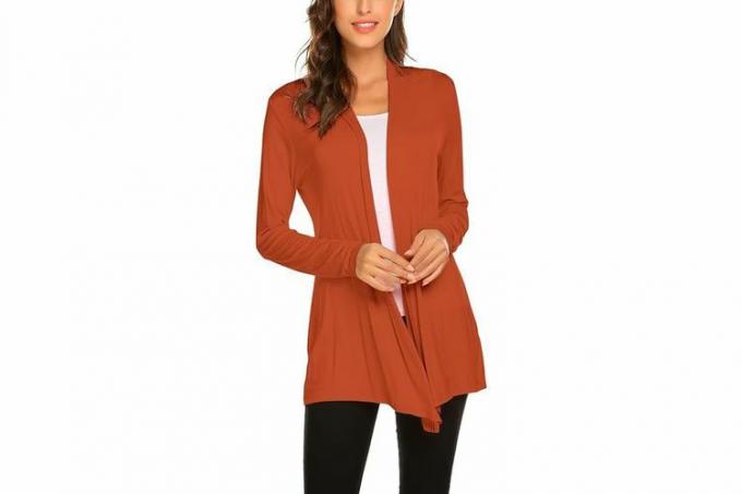 Oktober Amazon Prime Day Newchoice Casual Lettvekts, langermet cardigan, myk drapering, åpen foran høststøvsugere