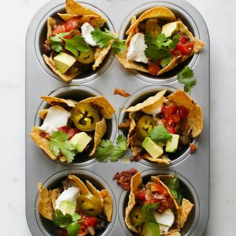 Hjemmelagde nachosoppskrifter - Single-Serve Nacho Cups