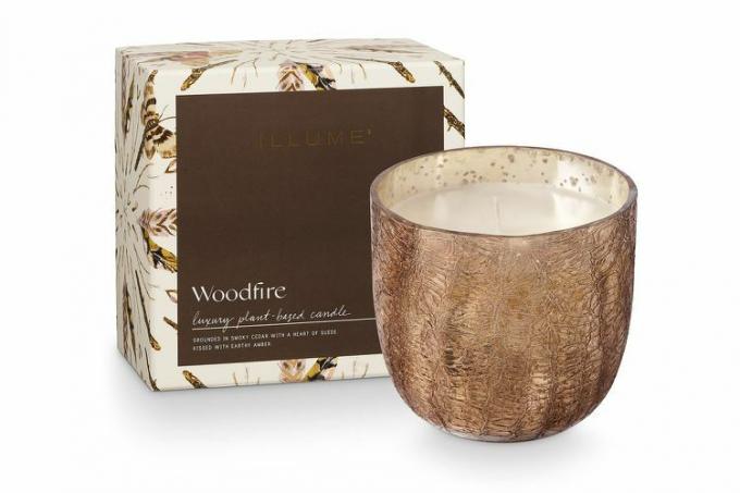 Nordstrom ILLUME® Woodfire Mercury Glass Candle