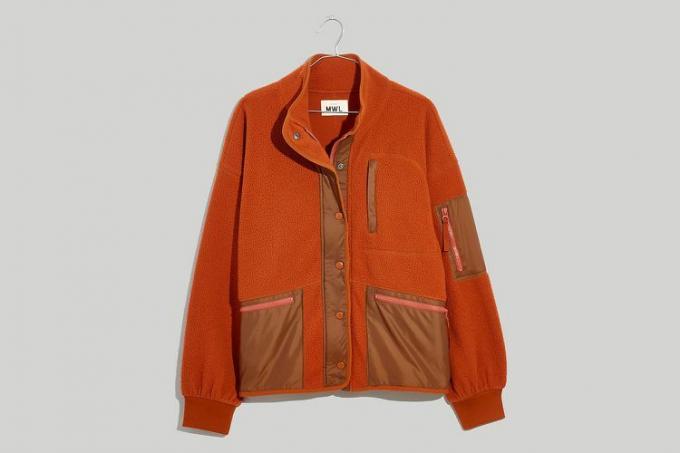 Madewell MWL (Re) hentet Sherpa Snap-Front Jacket