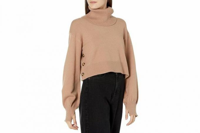 Amazon The Drop Dame lucyswims Side Button Cropped Turtleneck genser