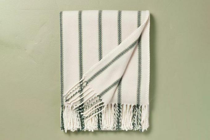 Target Stripe Woven Throw Blanket CreamGreen - Hearth & Handâ¢ med Magnolia