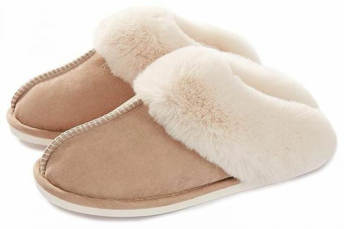 Amazon Donpapa Dametøffel Memory Foam Fluffy Myk Varm Slip On House Tøfler