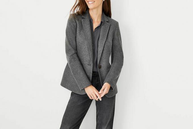 Ann Taylor The Hutton Blazer i børstet strikk