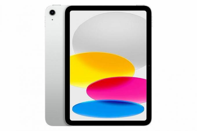 Amazon Apple iPad (10. generasjon): med A14 Bionic-brikke, 10,9-tommers Liquid Retina Display, 64GB, Wi-Fi 6, 12MP front12MP Bakkamera, Touch ID, Hele dagen batterilevetid â Sølv