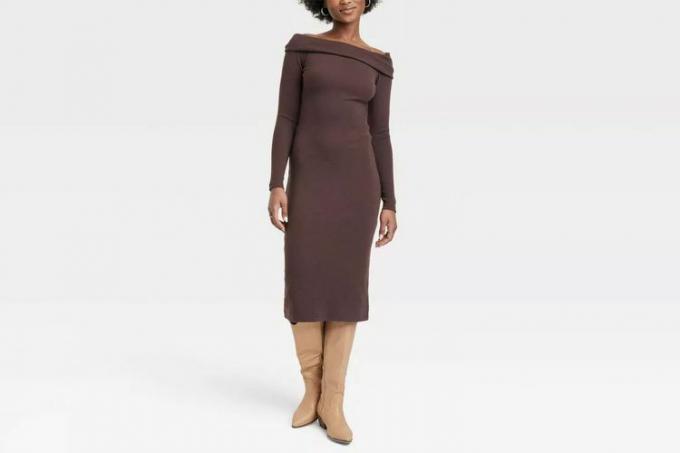 Target Universal Thread Langermet Midi Bodycon Kjole for kvinner