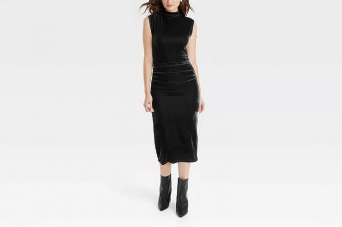 Target A New Day kvinners Velour Side Ruched Drapery Bodycon Dress