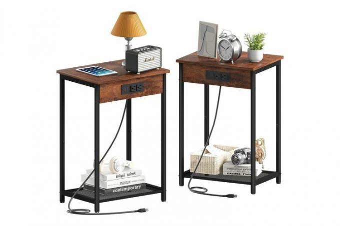 Amazon Yoobure Sidebord med ladestasjon, End Tables Living