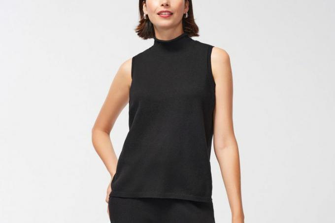 Chicos Zenergy Luxe Cashmere Blend Turtleneck Tank