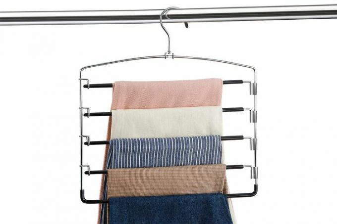 Amazon Pants Hangers Non Slip 3 Pack Plassbesparende Multi-Layer Swing Arm Hanger