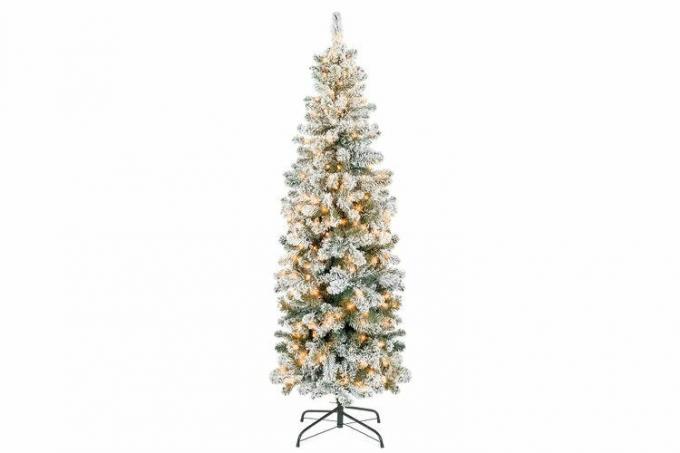 Walmart Best Choice Products 6 fot Pre-Lit kunstig snøflokket blyant juletre