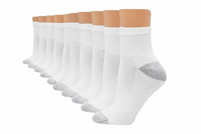 Amazon Hanes Women's Value, Crew Myke fukttransporterende sokker, tilgjengelig i 10 og 14 pakker