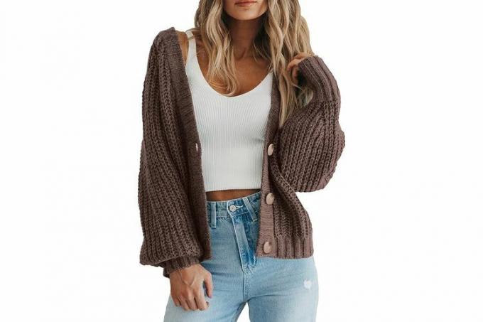 Amazon October Prime Day PRETTYGARDEN Chunky Knit Genser med åpen front for kvinner