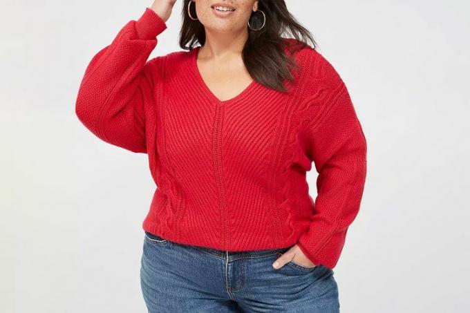 Black Friday Lane Bryant kabelgenser med v-hals