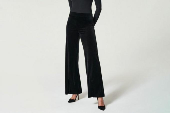 Spanx Velvet Split Hem Wide Leg Pant