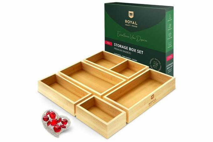 Amazon ROYAL CRAFT WOOD Luksus Bambus Skuff Organizer