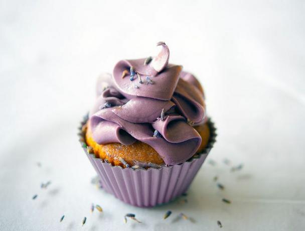 Lavendel og vanilje cupcakes