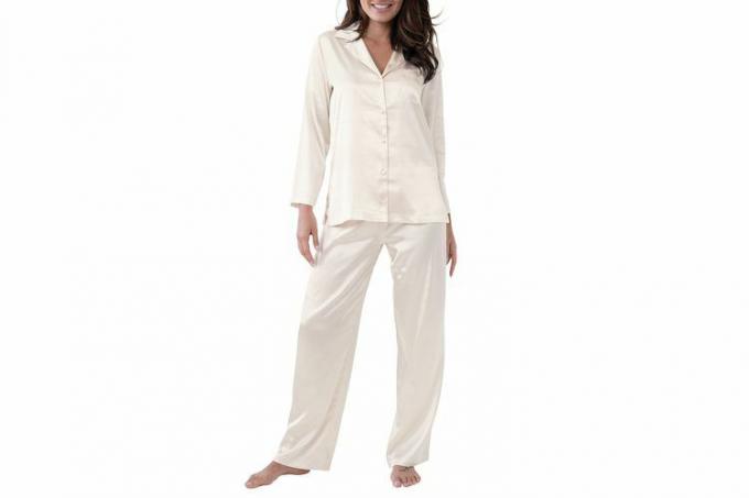 Pyjamagram Smooth Seduction Satin Button-Front Pyjamas - Champagne