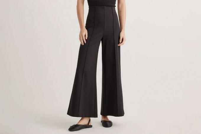 Quince Ultra-Stretch Ponte Super Wide Leg Ankelbukse