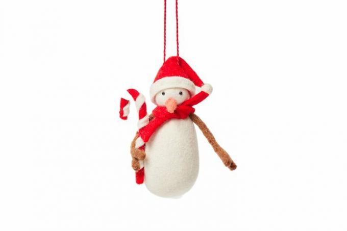 Craftspring Candy Cane Snowman Ornament