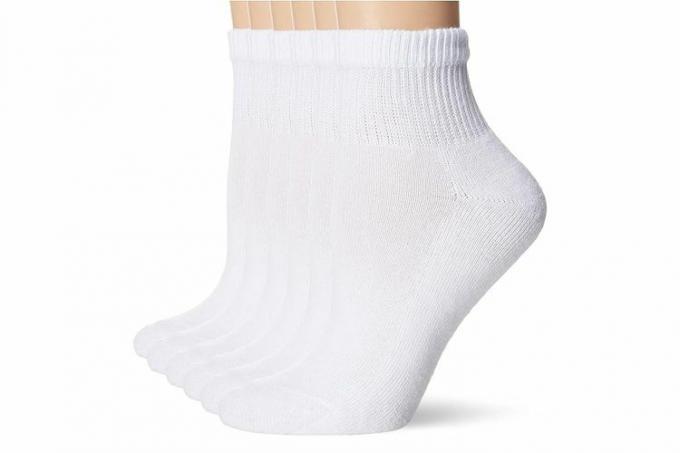 Amazon Hanes Ultimate 6-Pack Comfort Toe-sømmede ankelsokker for kvinner