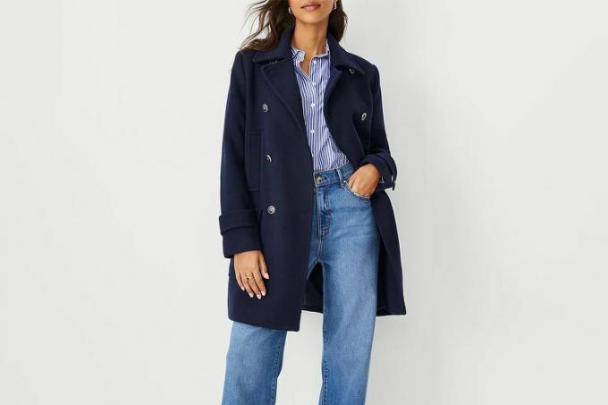 Ann Taylor Wool Blend Peacoat